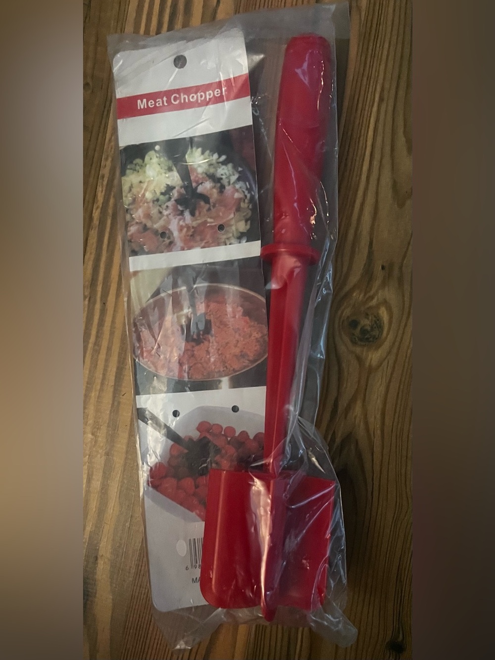 Red Meat Chopper Kitchen Tool with Comfortable Grip